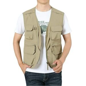 Fox Fire youth size large utility fishing vest front zip with lots‎ of pockets